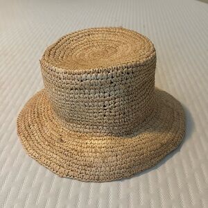 Jcrew raffia straw hat size M-L